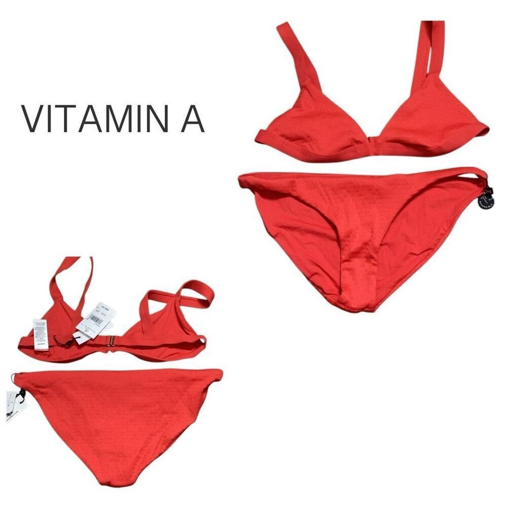 New. Vitamin A red bikini. Medium. Retails $169